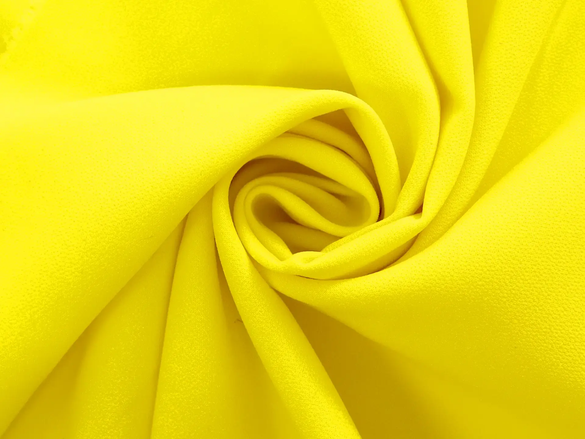 Polyester Stretch Crepe in Yellow