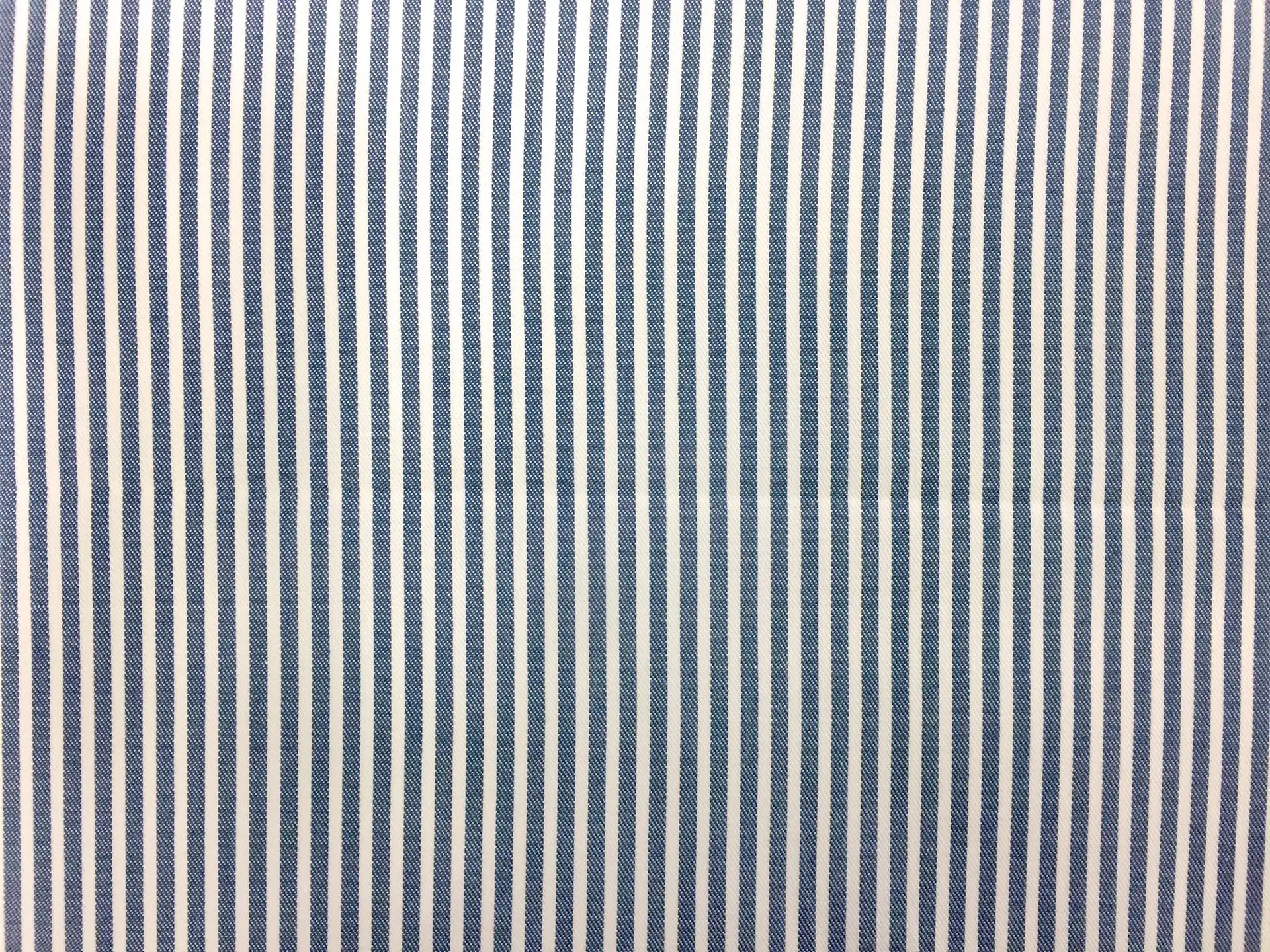 Imported Cotton Bengal Stripe in Dark Denim Blue