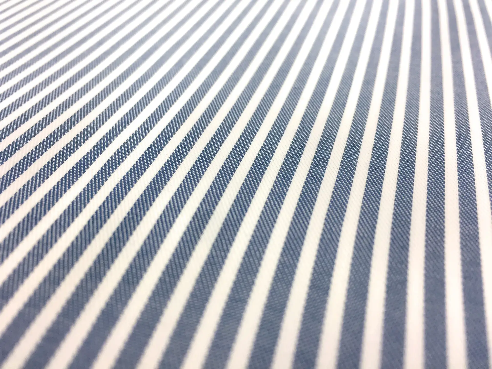 Imported Cotton Bengal Stripe in Dark Denim Blue