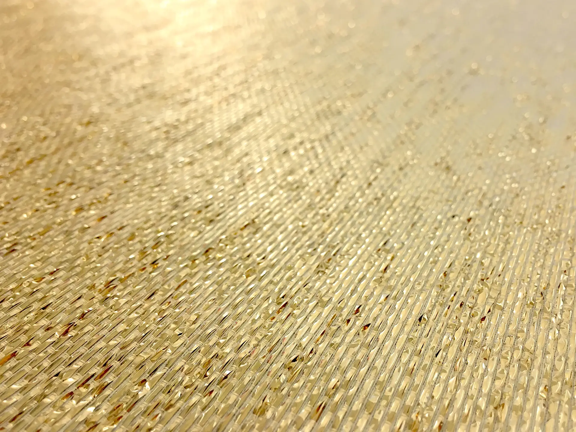 Cotton and Silk Blend Metallic Raffia in Gold