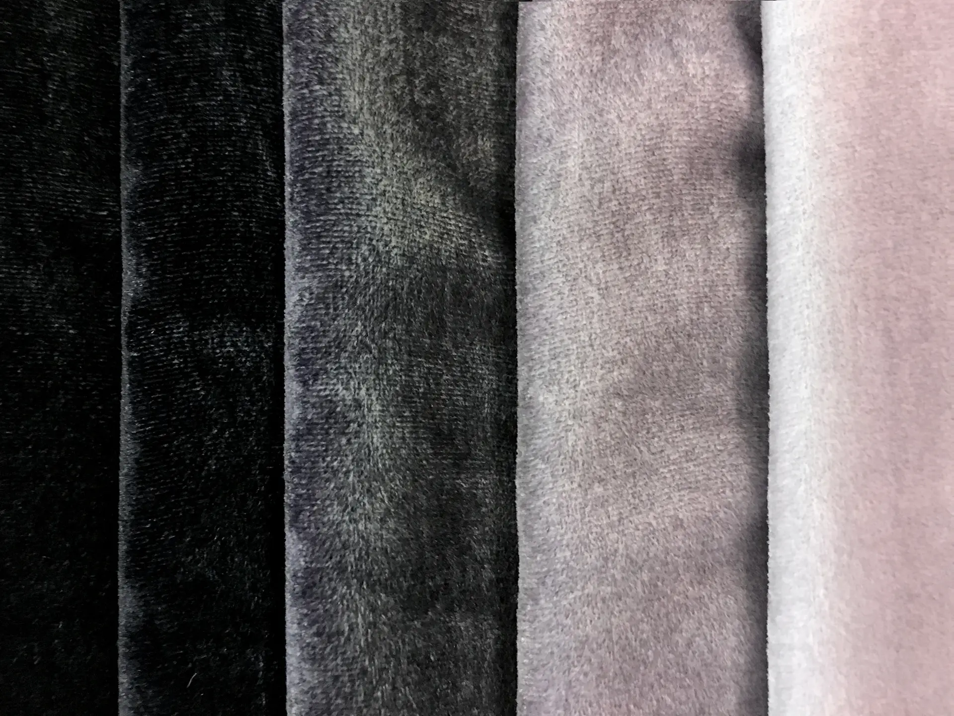 Silk and Rayon Blend Velvet Ombre in Black