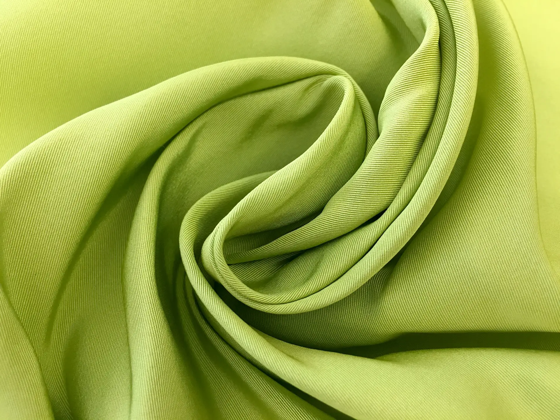 Silk Gros de Londres with a Bounce Finish in Apple Green