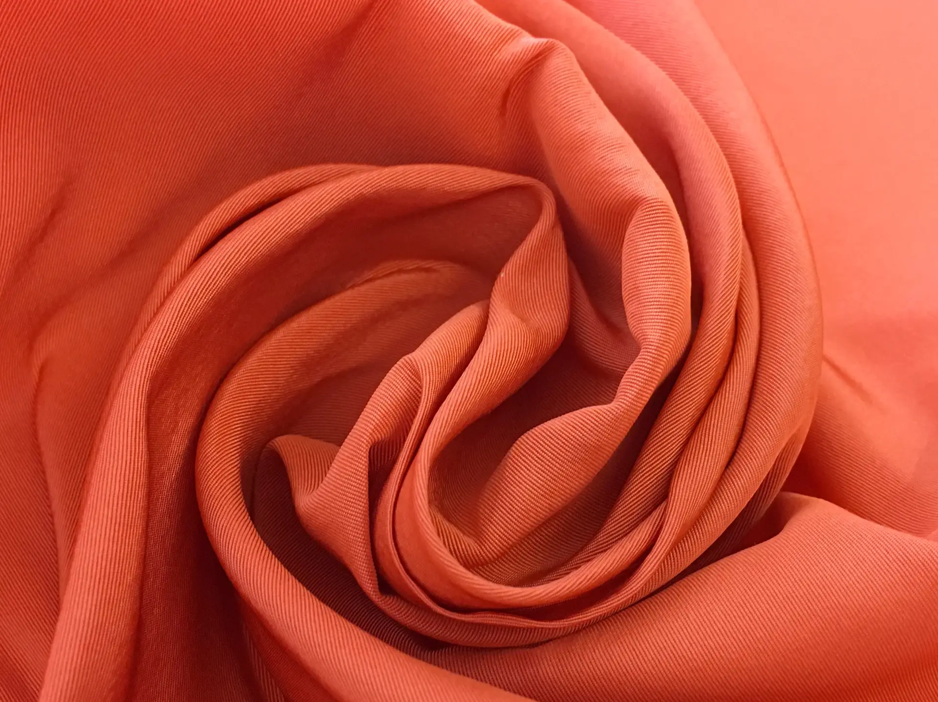 Silk Gros de Londres with a Bounce Finish in Orange