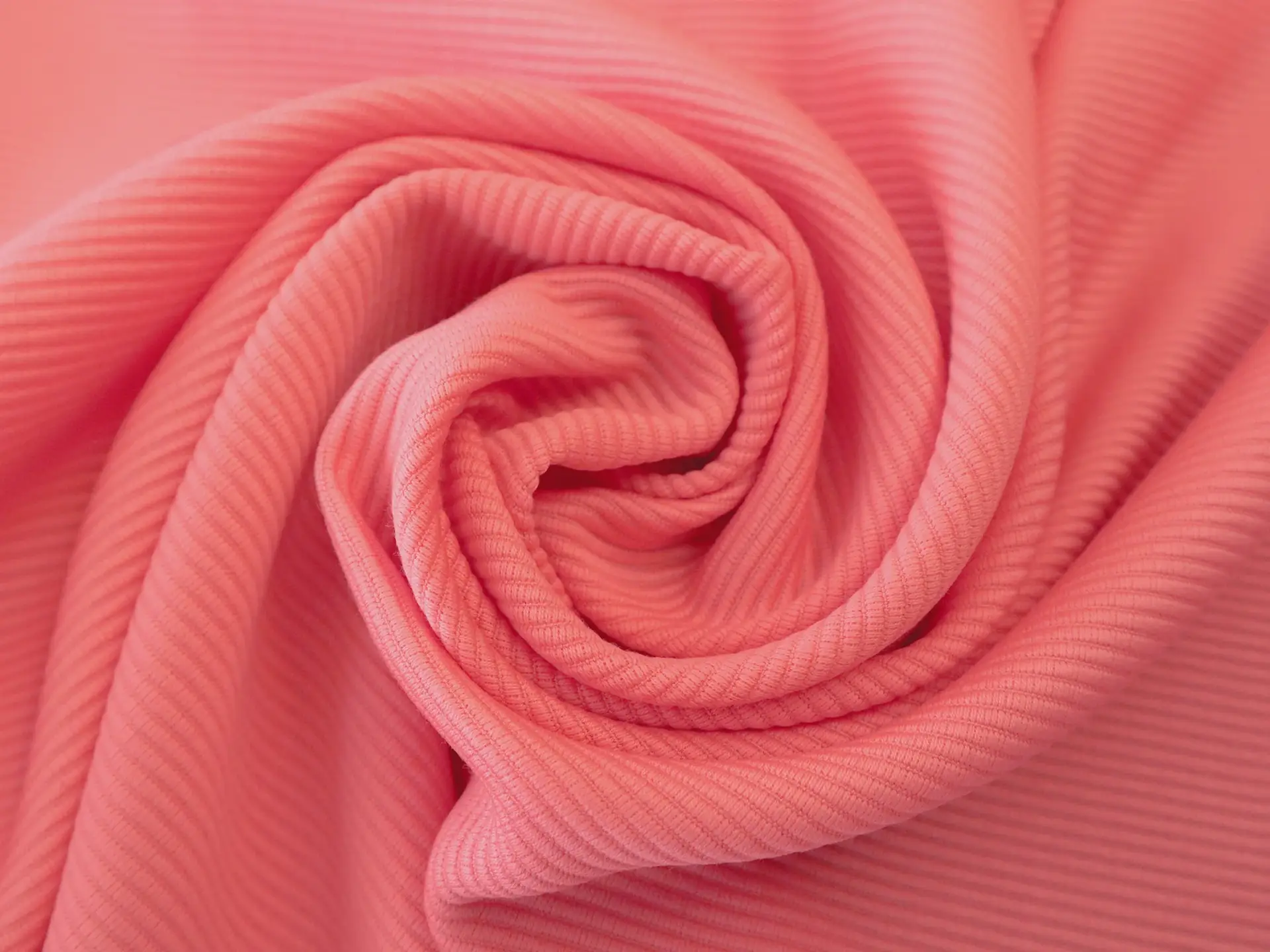 Calvin Klein Virgin Wool Ottoman in Coral