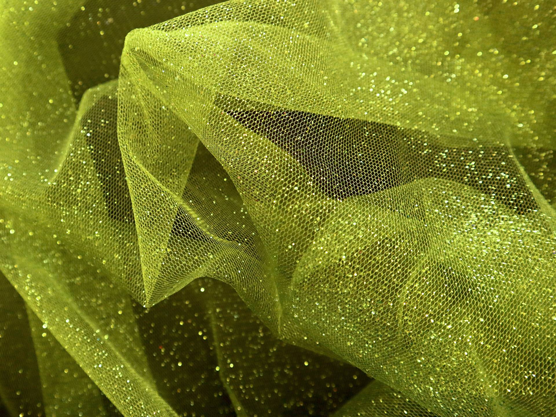 Glitter Tulle in Avocado