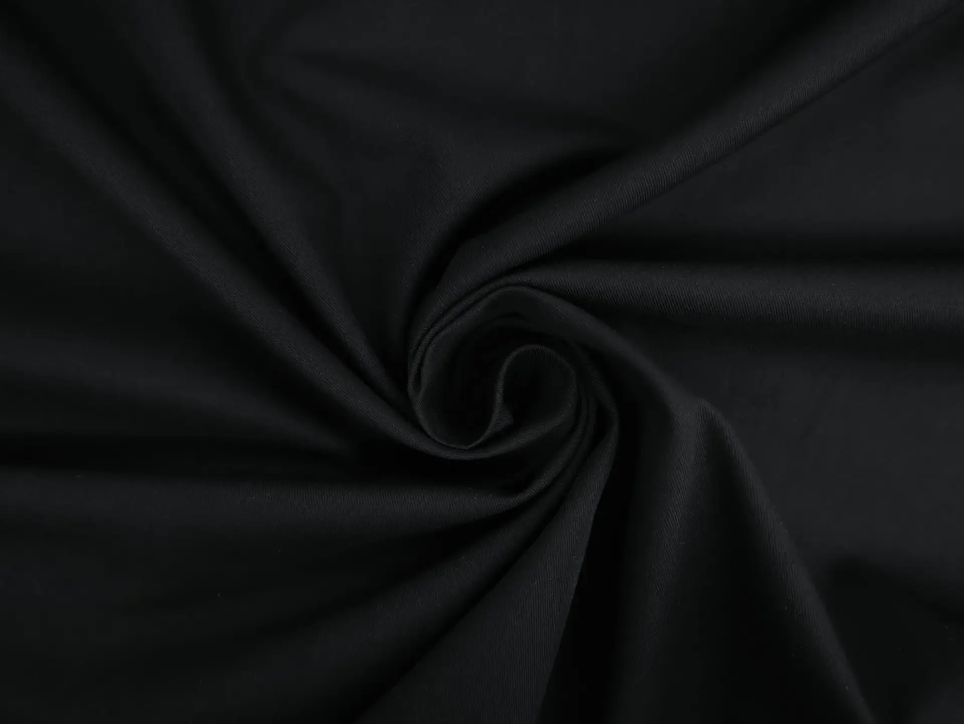 Italian Extra Fine Double Twisted Twill in Black