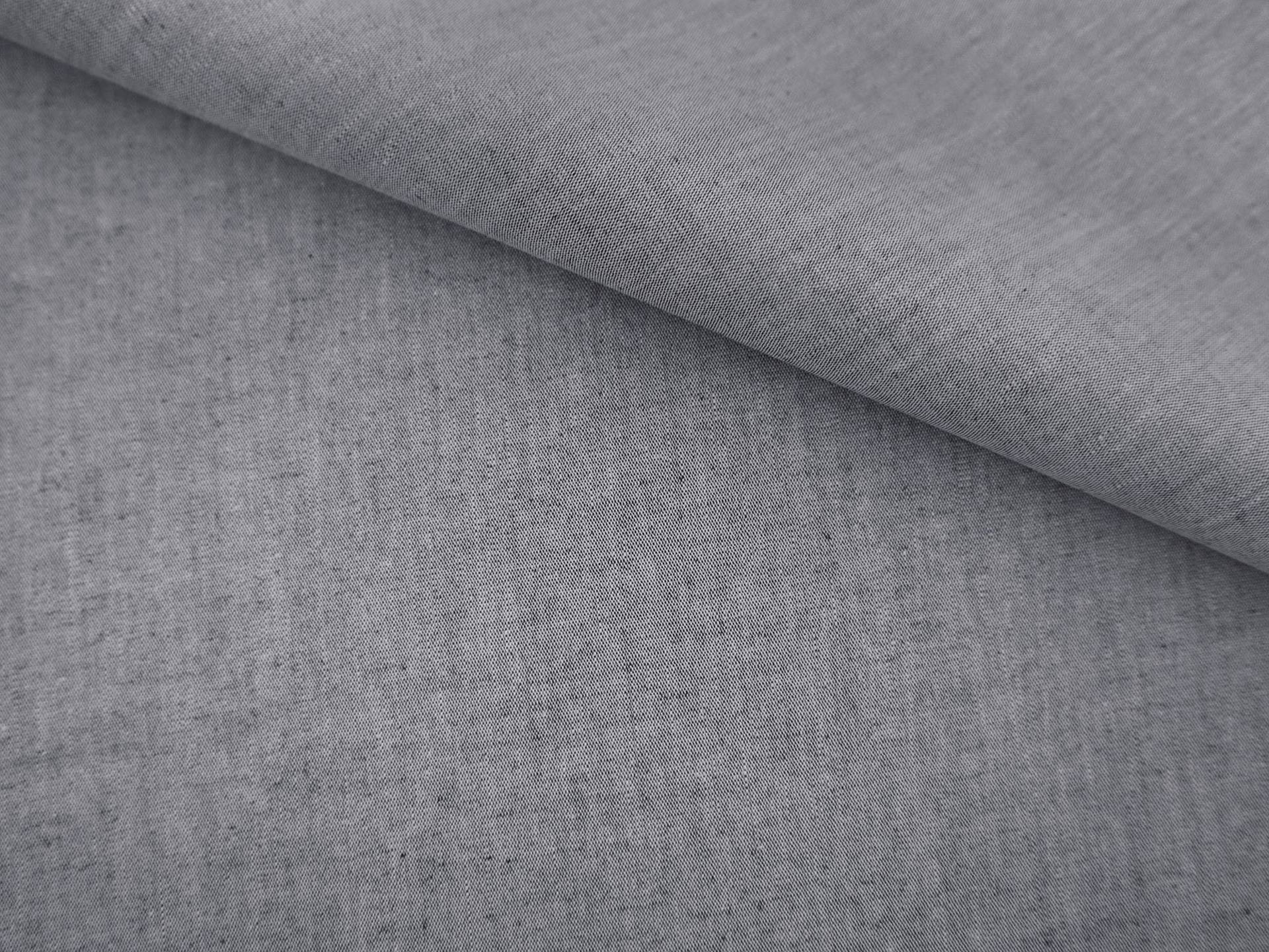 Faded Cotton Chambray in Charcoal