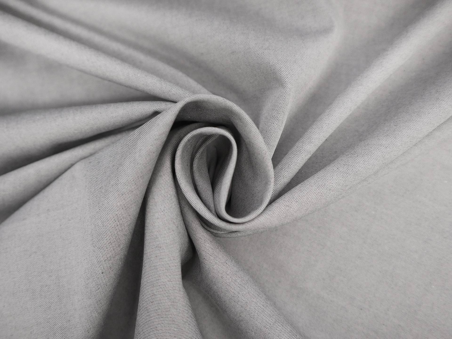Cotton Pinpoint Oxford Shirting in Salt & Pepper