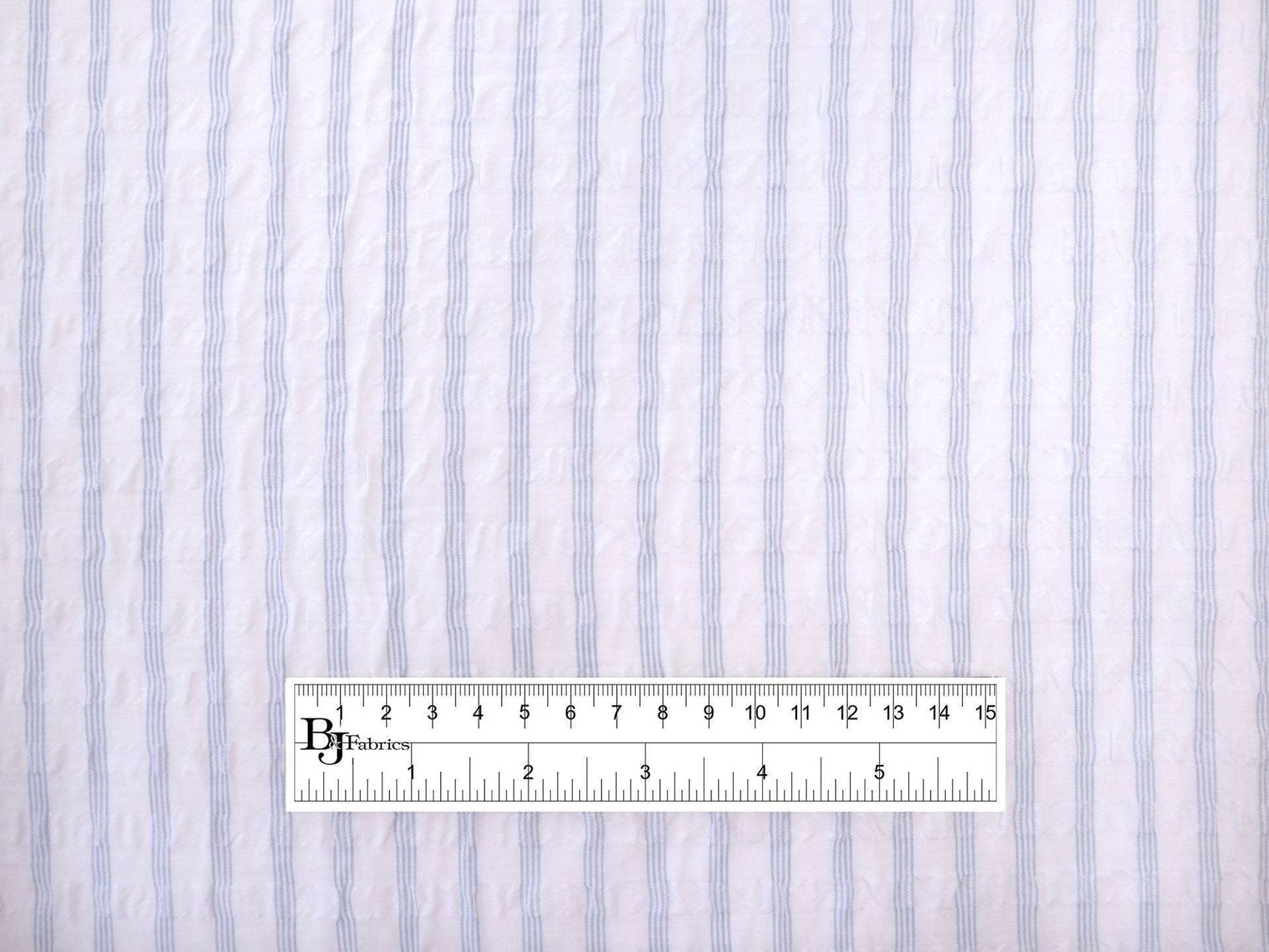 Cotton Blend Seersucker Stripe in Cornflower