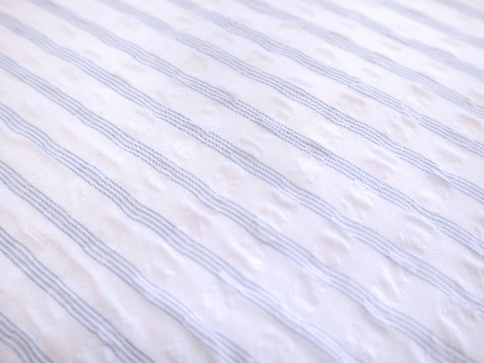 Cotton Blend Seersucker Stripe in Cornflower