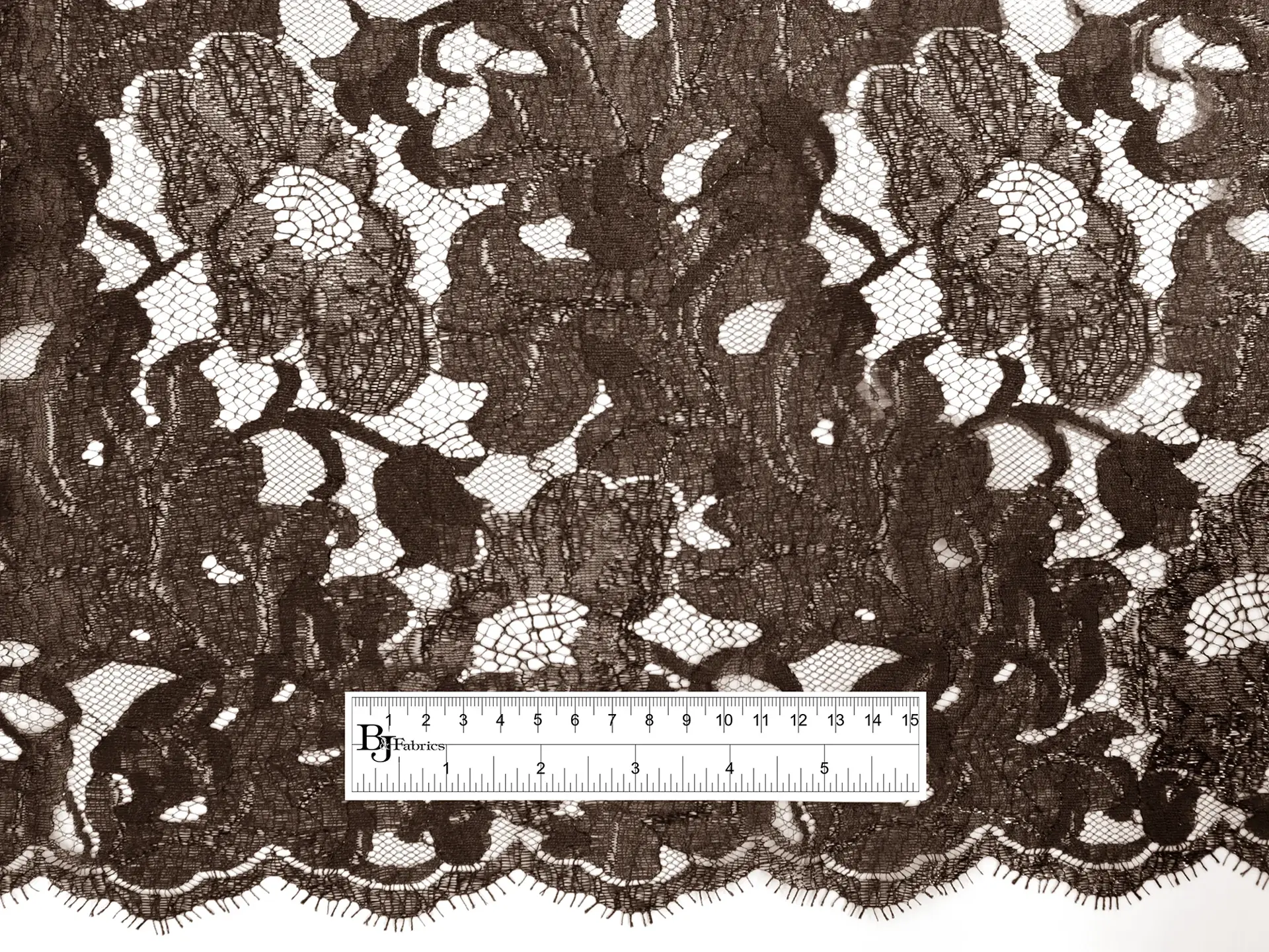 Metallic Chantilly Lace in Brown