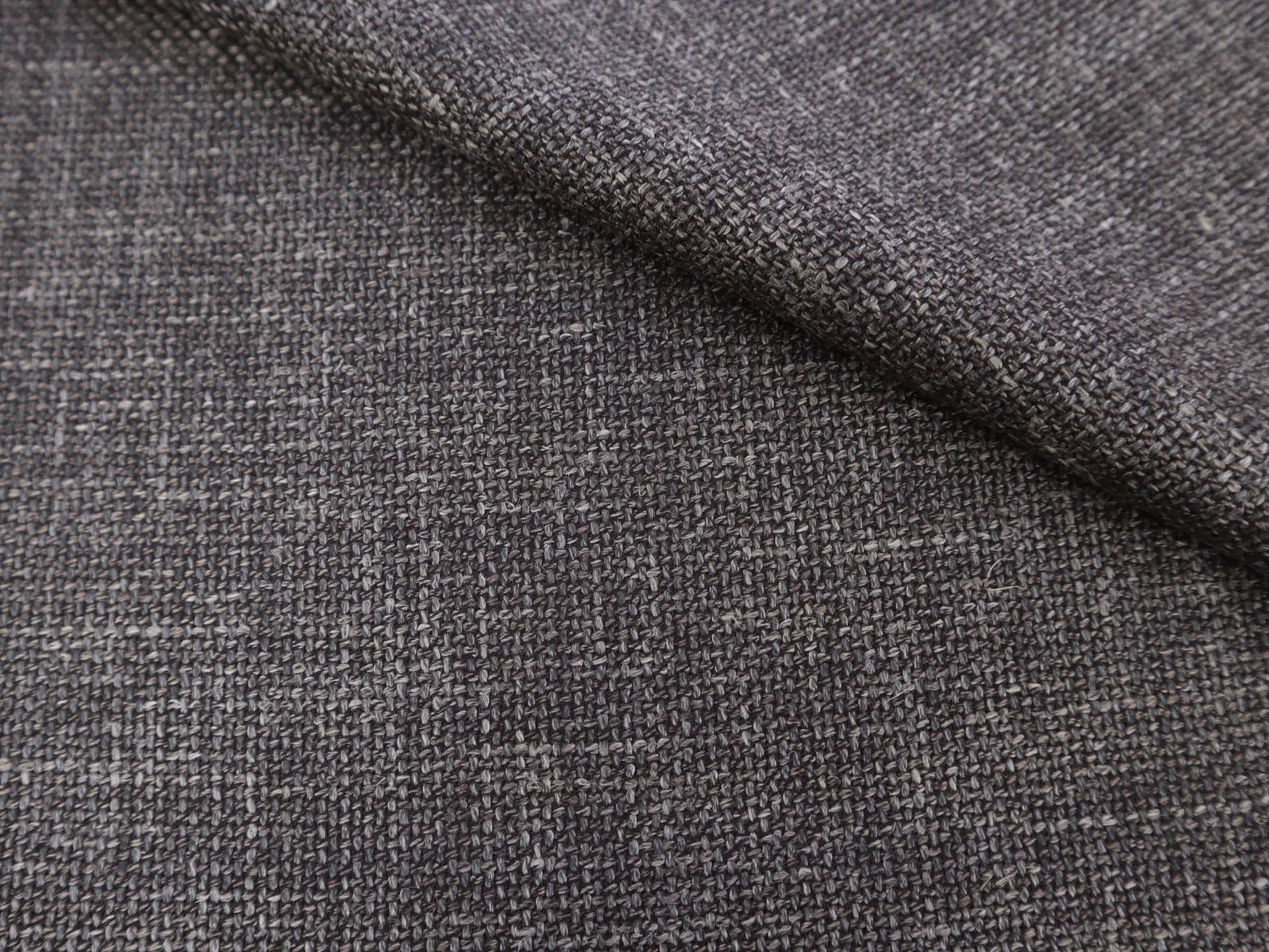 Wool, Silk, & Linen Suiting in Payne's Gray and Brown