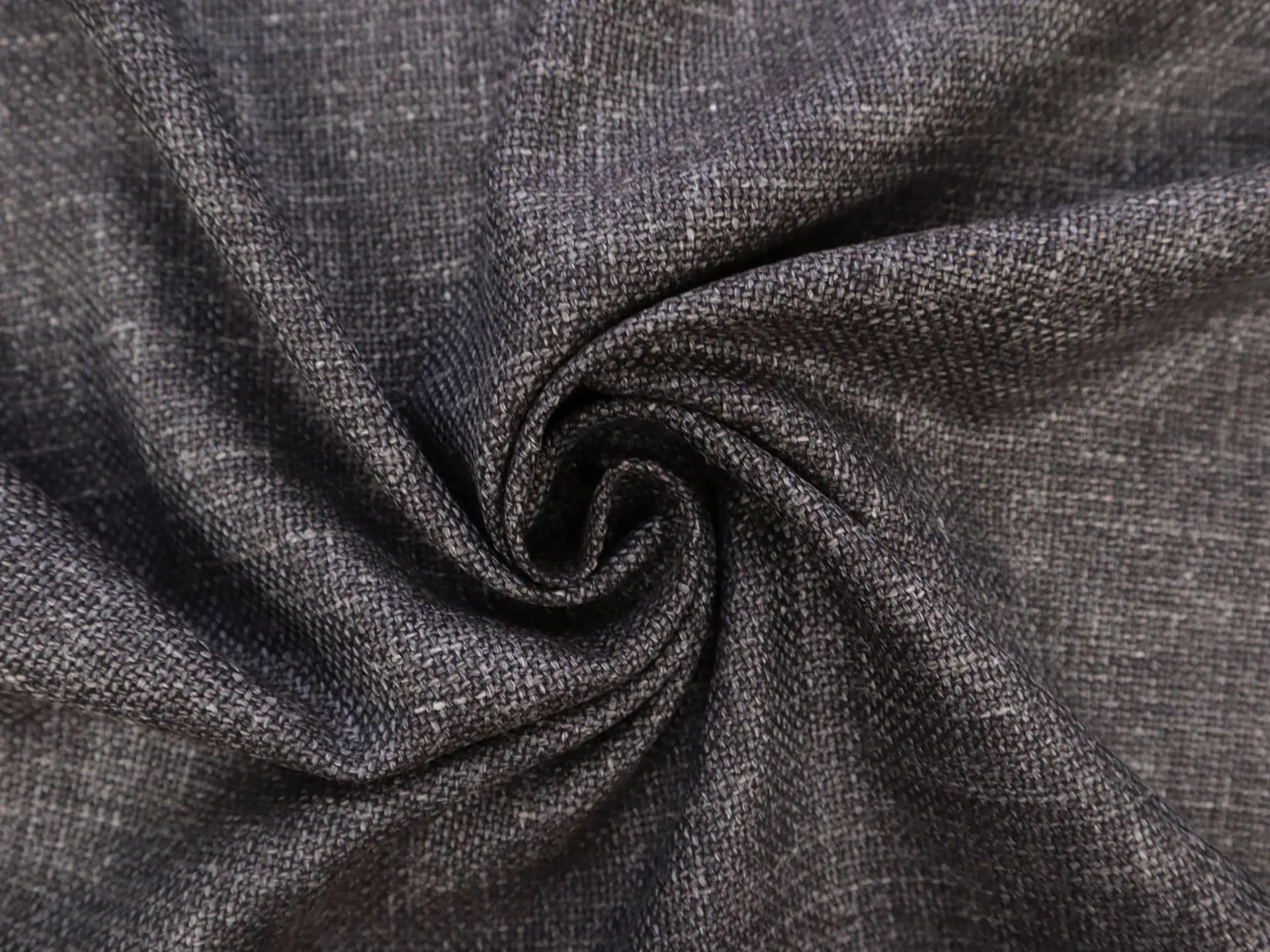 Wool, Silk, & Linen Suiting in Payne's Gray and Brown