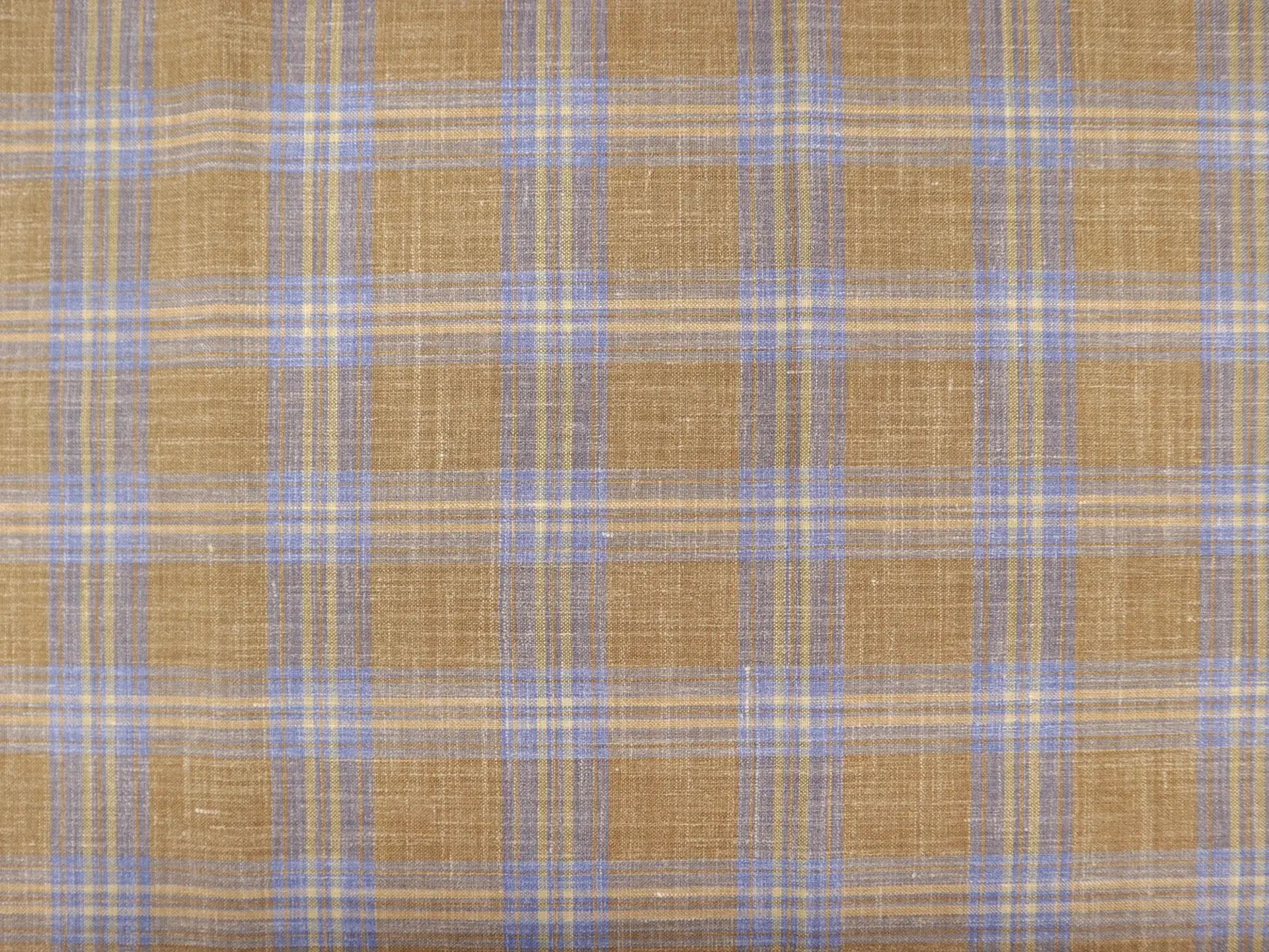 Wool, Silk, & Linen Plaid Suiting 