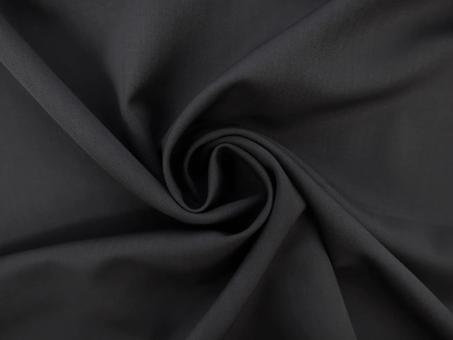 Virgin Wool Gros de Londres in Gunmetal 