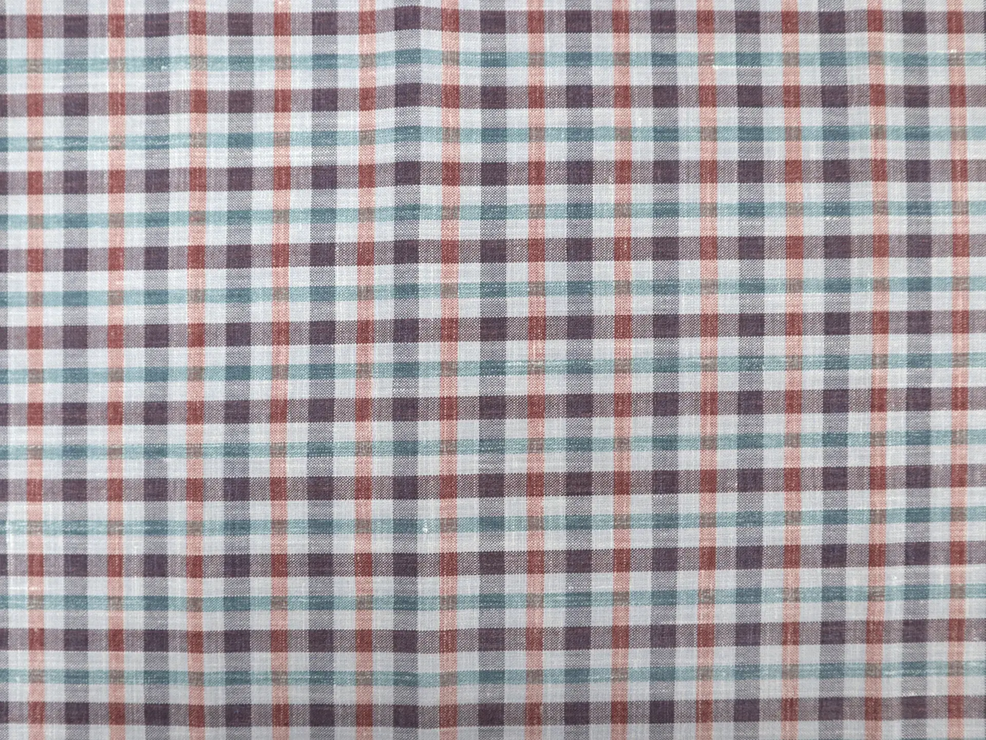 Wool, Silk, & Linen Plaid Suiting