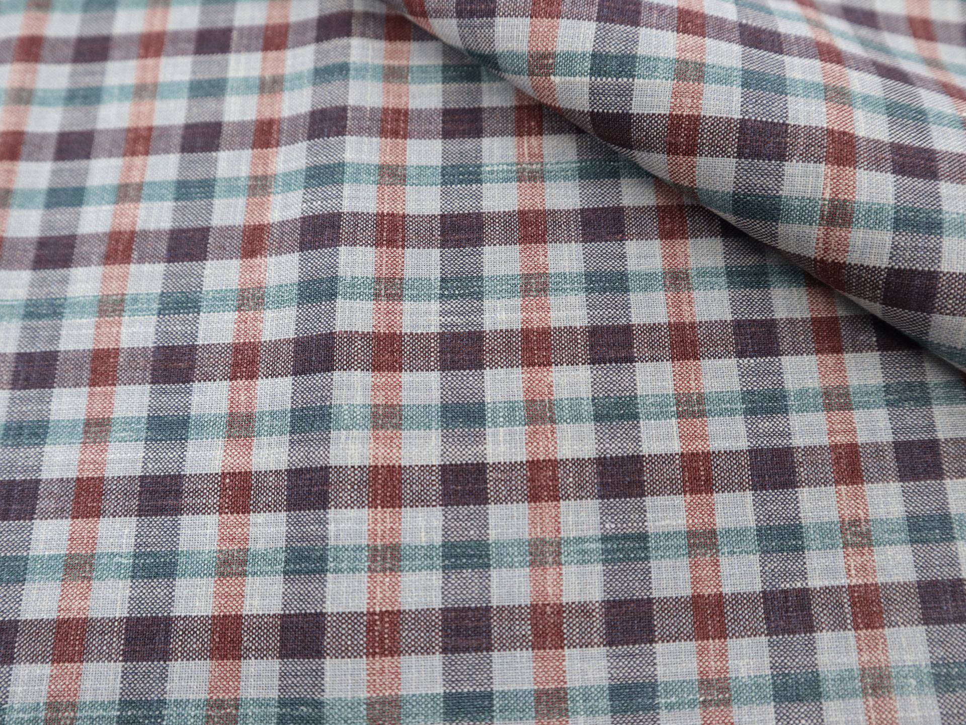 Wool, Silk, & Linen Plaid Suiting