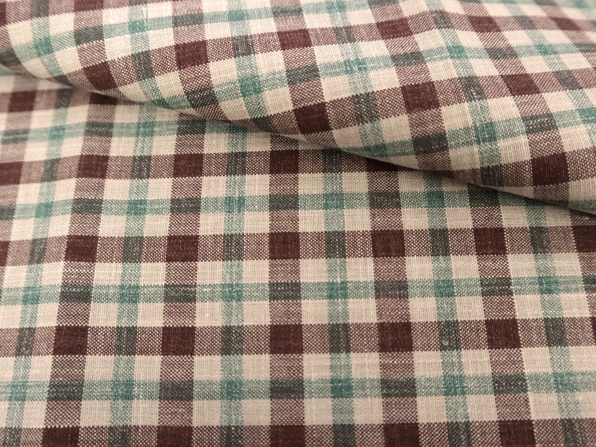 Wool, Silk, & Linen Plaid Suiting