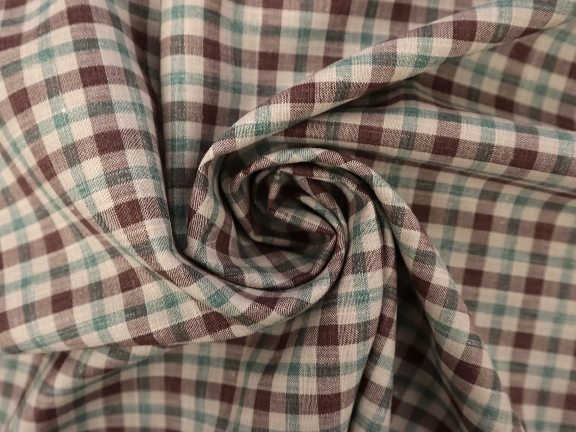 Wool, Silk, & Linen Plaid Suiting