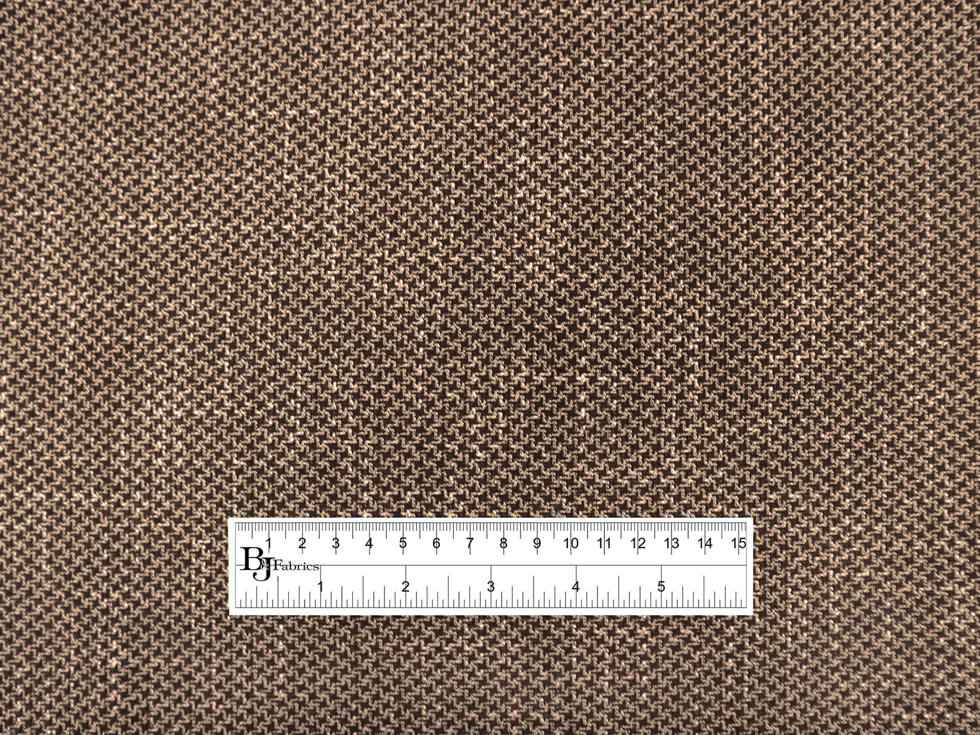 Bamboo Blend Petit Houndstooth Suiting in Espresso 