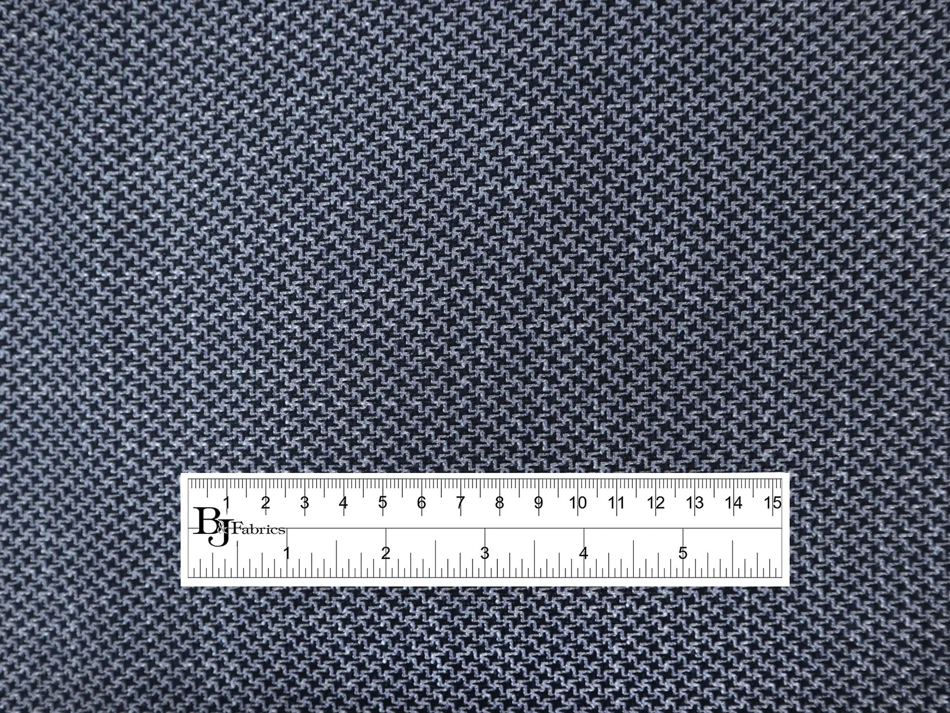 Bamboo Blend Petit Houndstooth Suiting in Blue