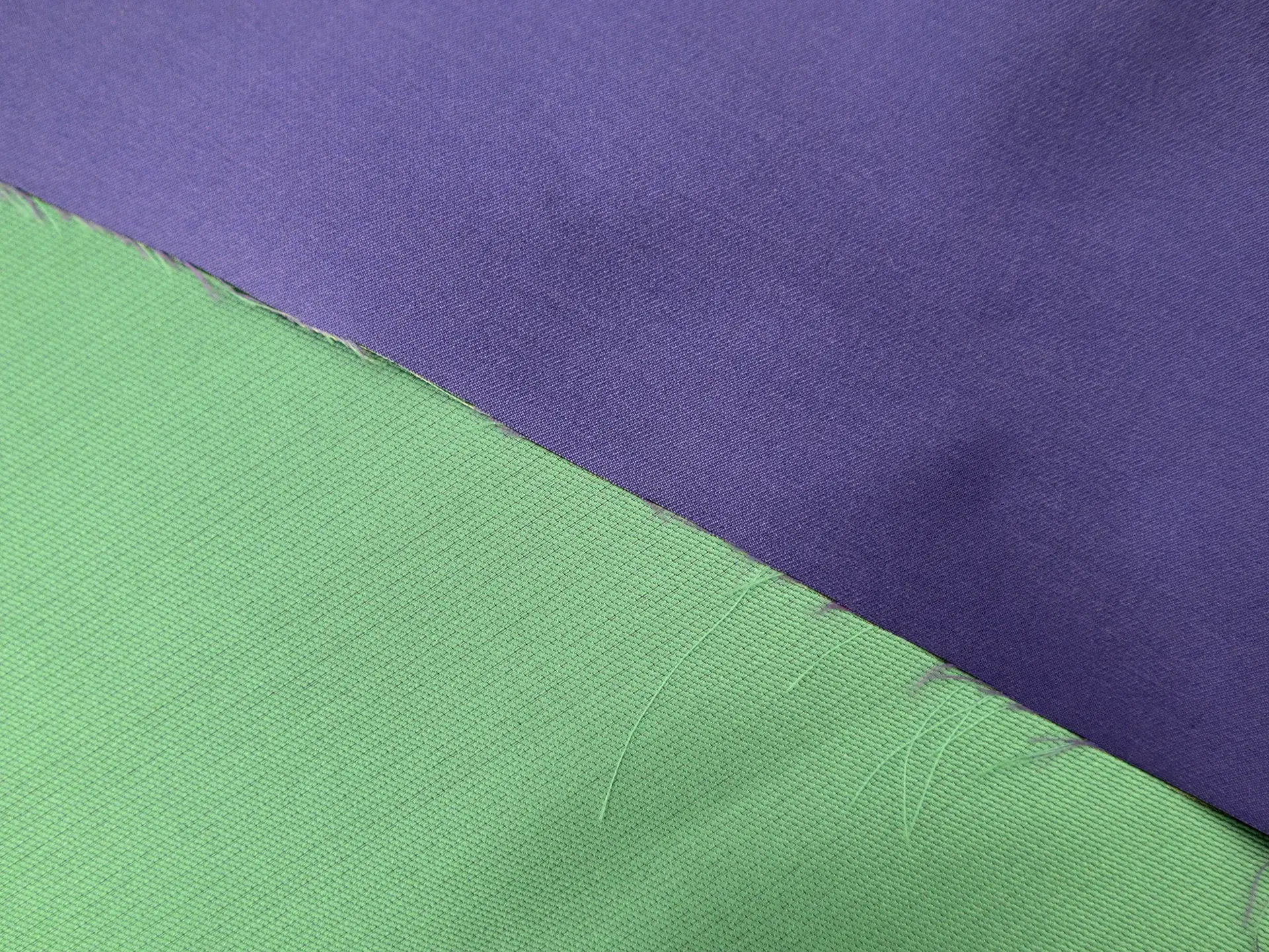 Double Face Zibeline in Sea Green and Purple