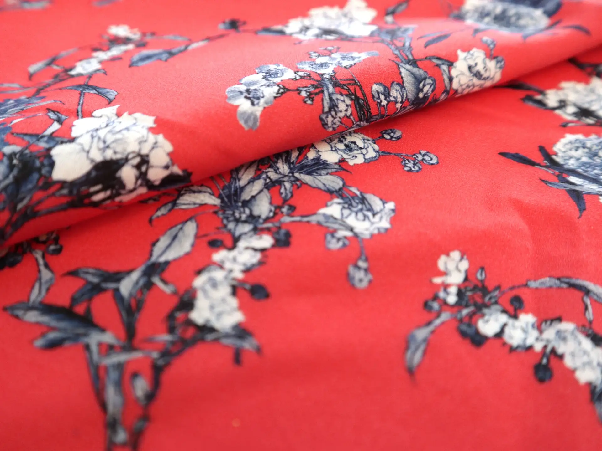Cotton Sateen Lawn Floral Print