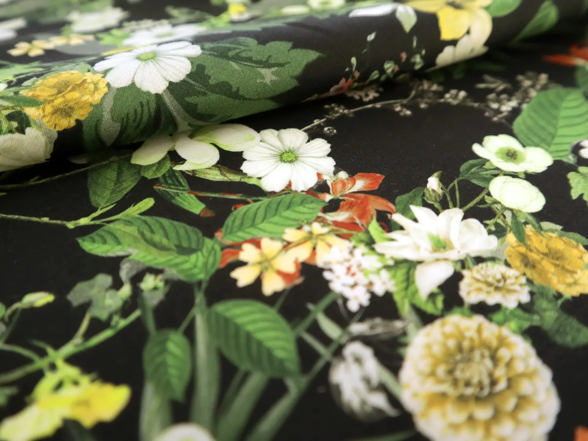Cotton Sateen Lawn Floral Print