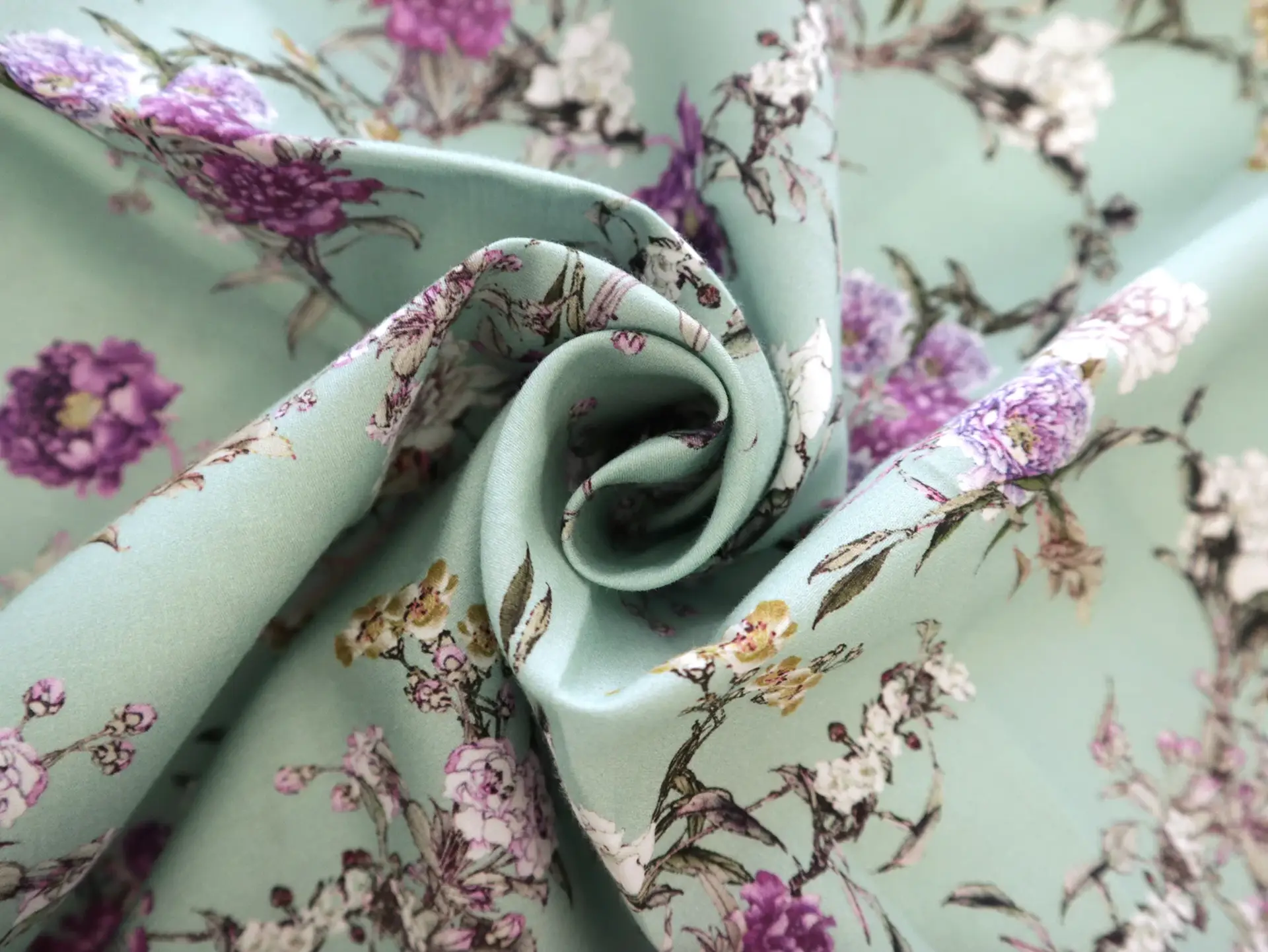 Cotton Sateen Lawn Floral Print 