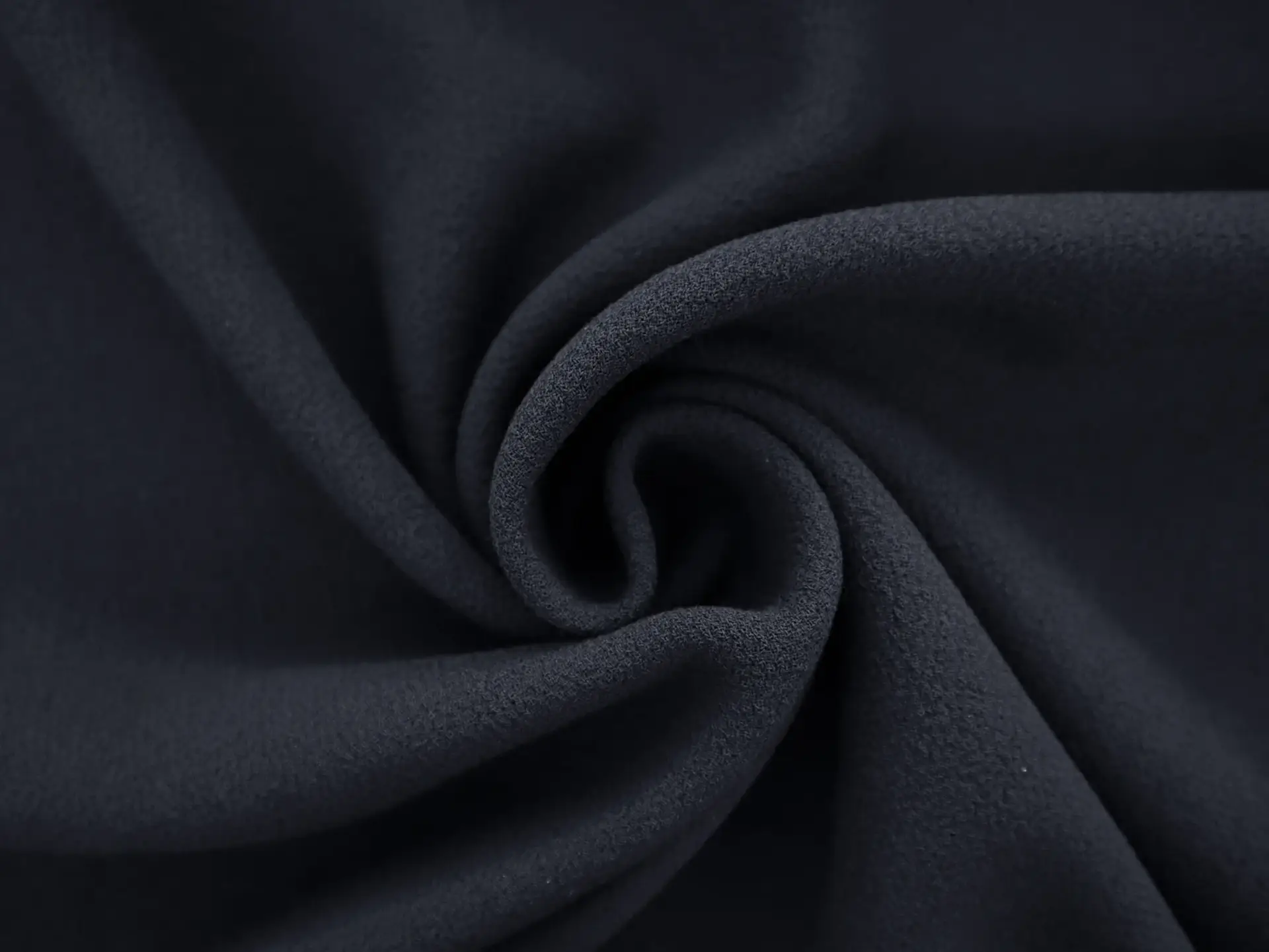 Italian Wool Double Crepe in Midnight Navy