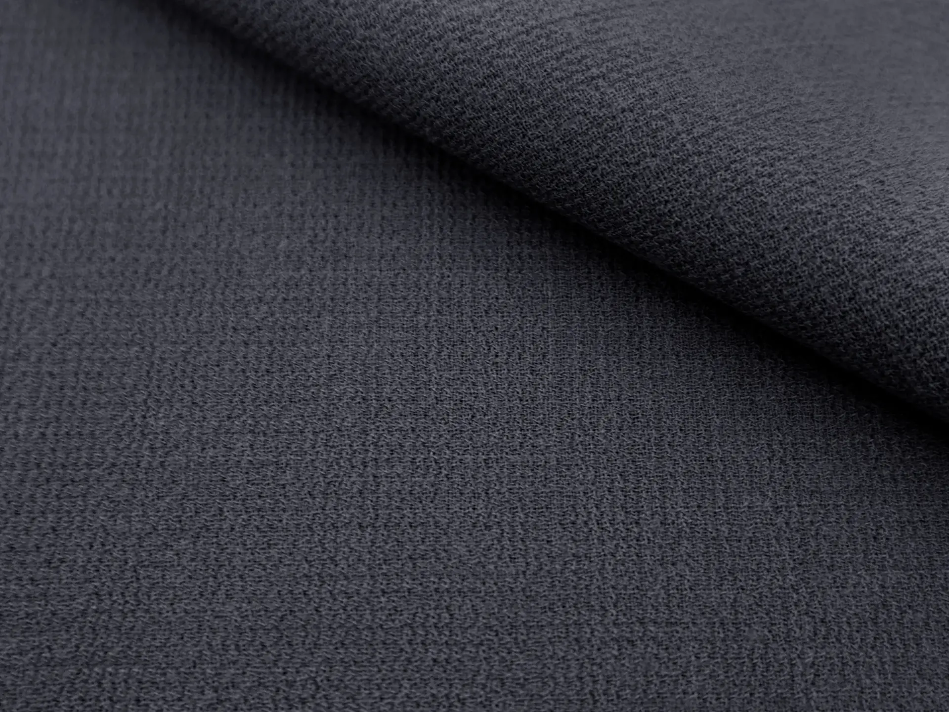 Stretch Wool Double Crepe in Charcoal