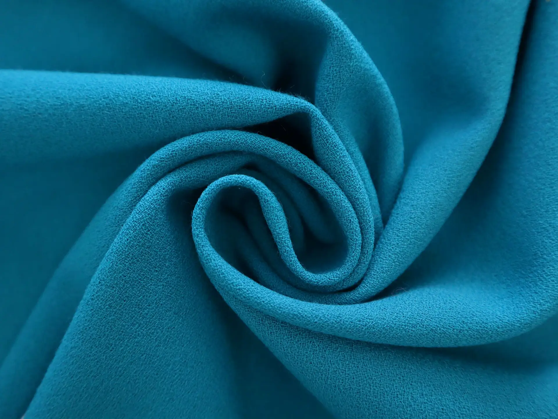 Italian Wool Crepe in Verde Petrolio 