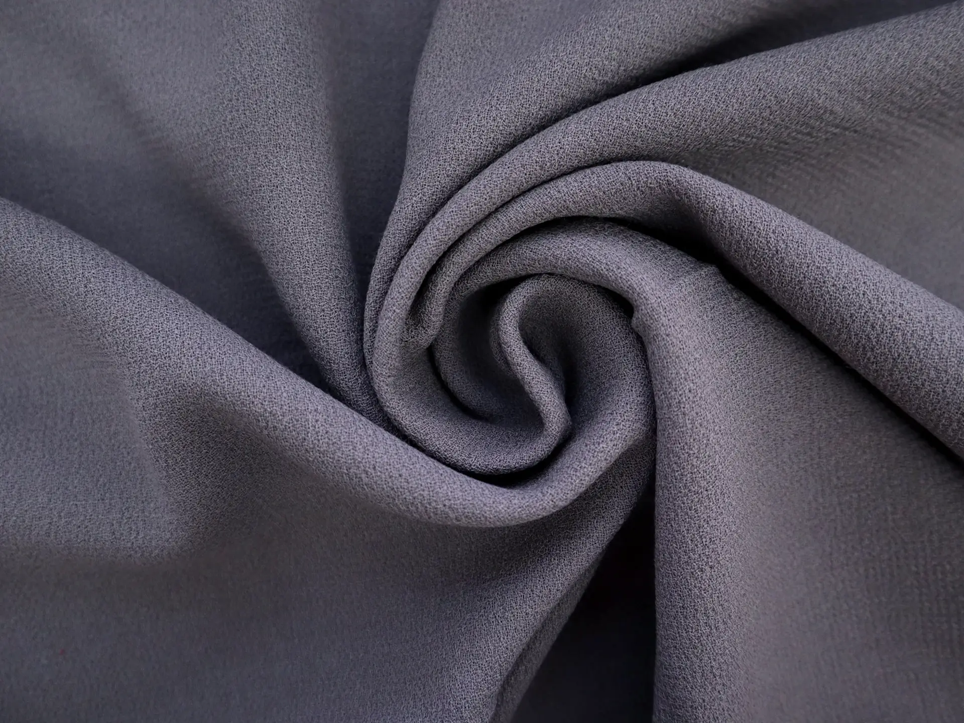 Italian Wool Double Crepe in Steel Grey
