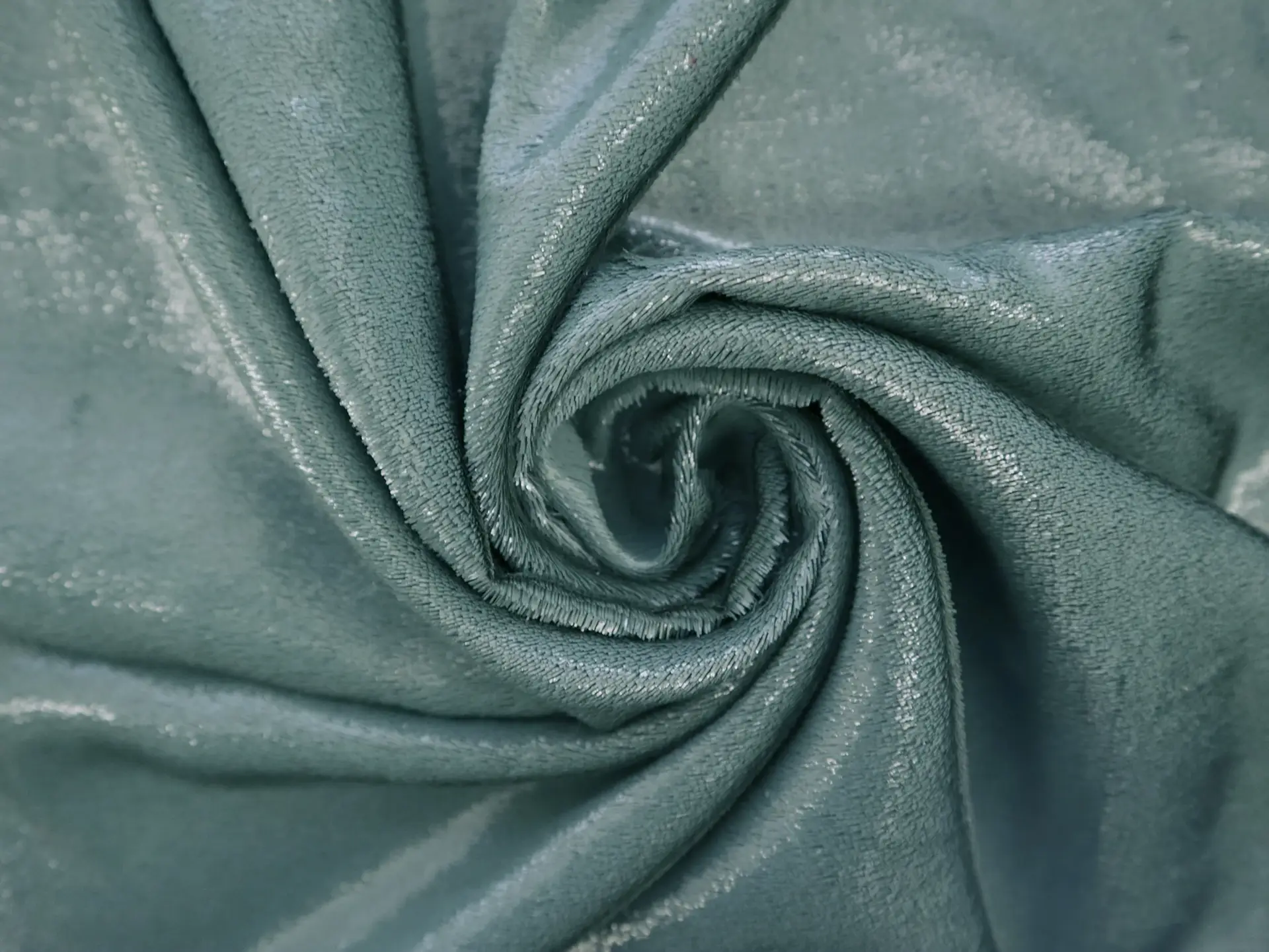Silk Lurex Panné Velvet in Teal