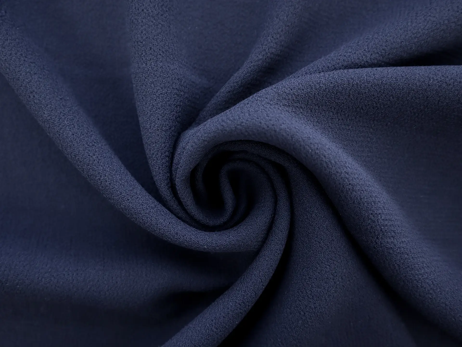 Italian Wool Double Crepe in Dark Navy