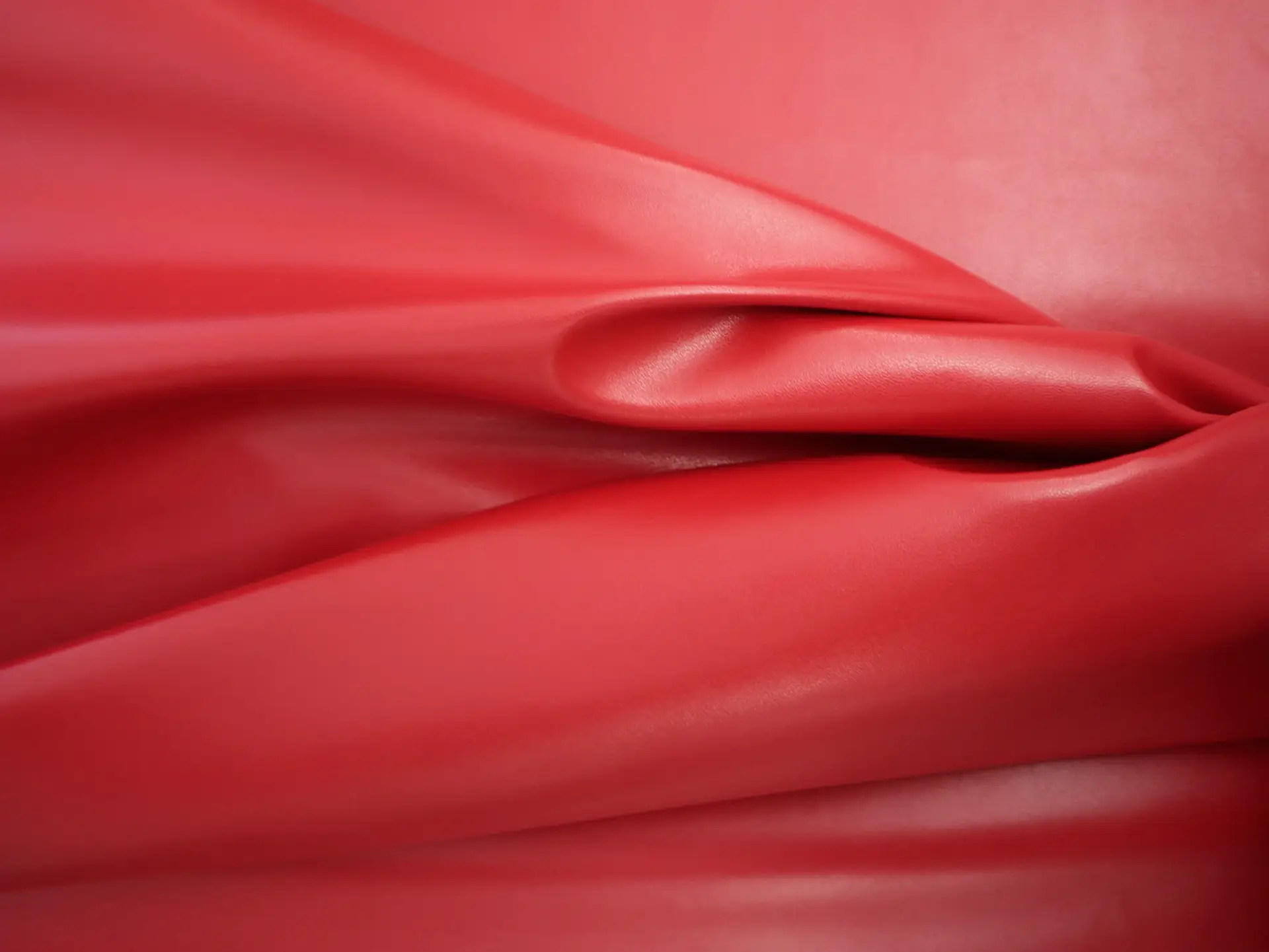Stretch Faux Leather in Red