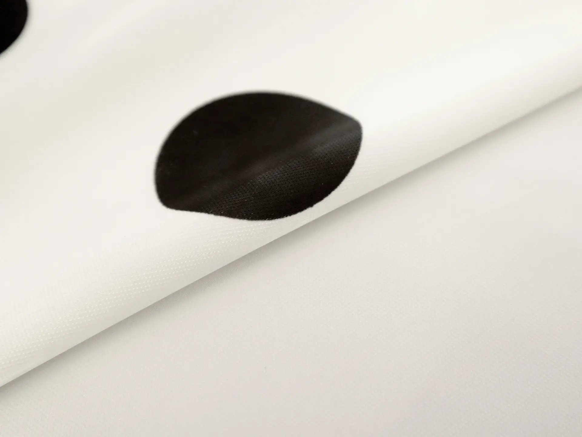 Polyester Liquid Look Satin with Large Polka Dots