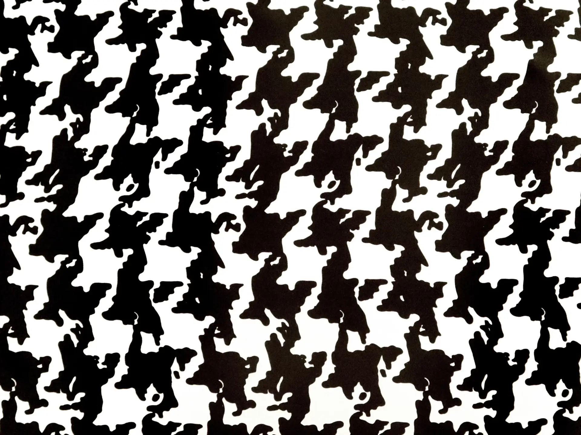 Printed Silk Charmeuse with Houndstooth Pattern