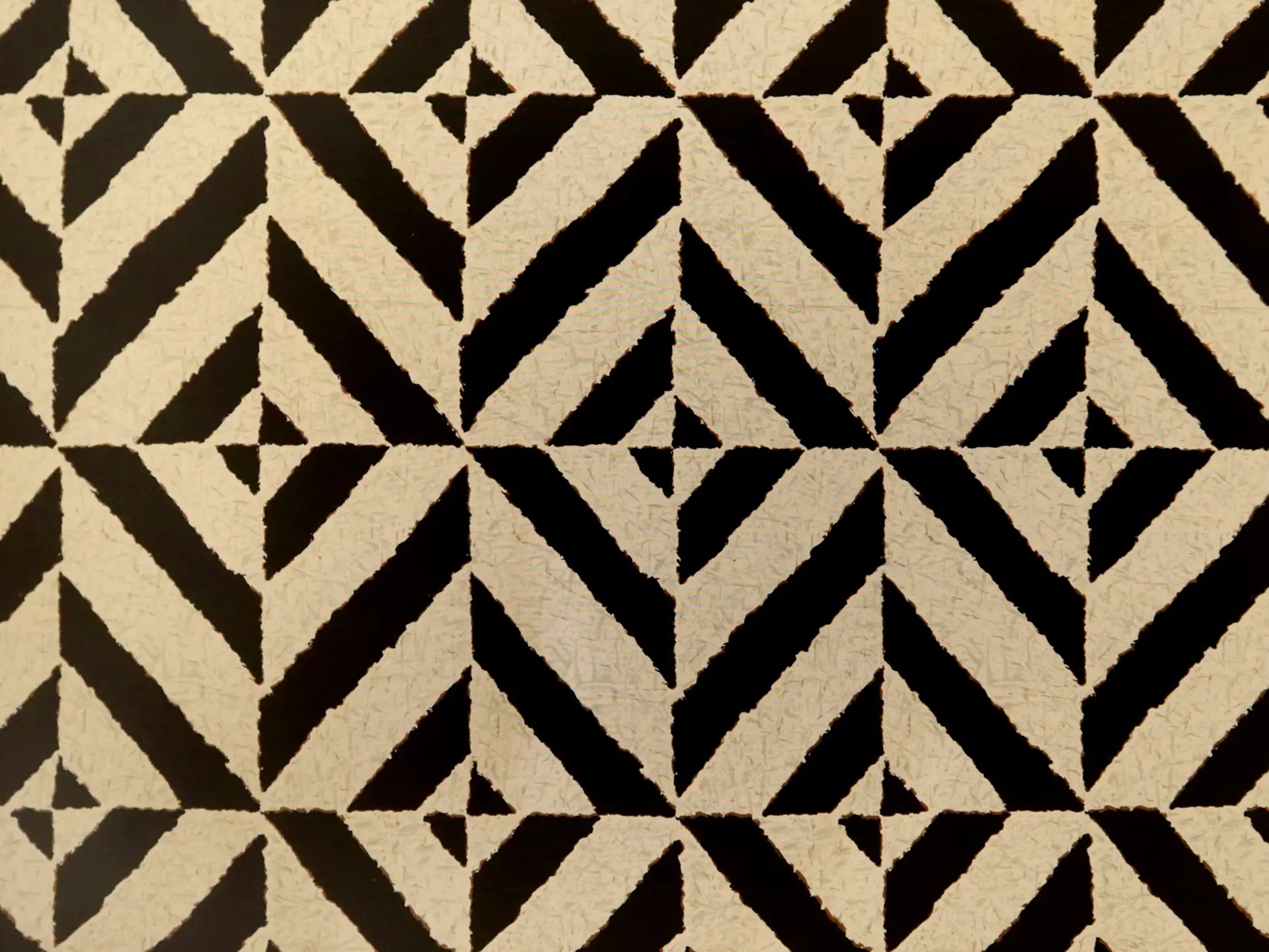 Printed Silk Crepe de Chine Stripe On Yellow Black Background