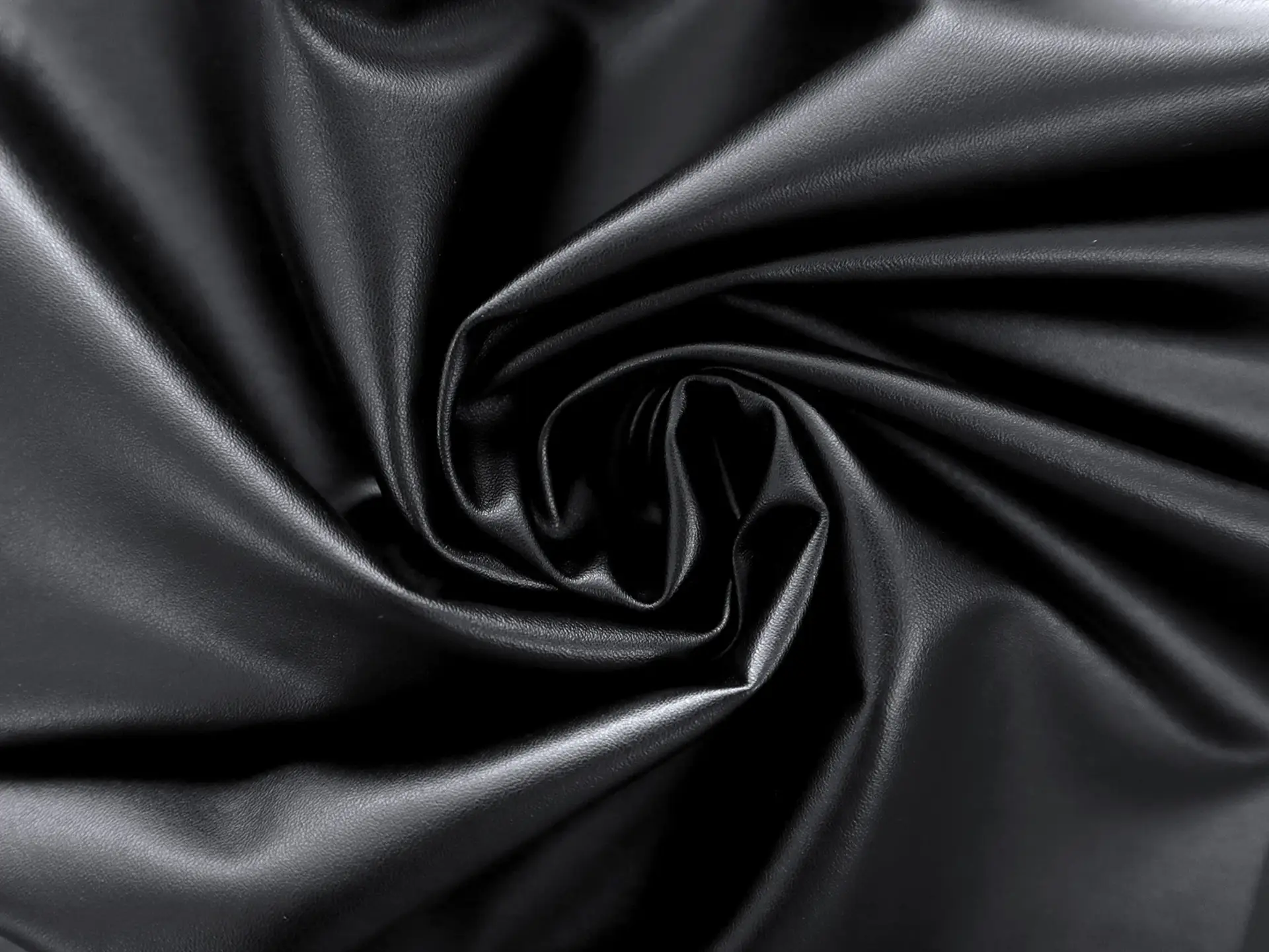 Stretch Faux Leather in Black