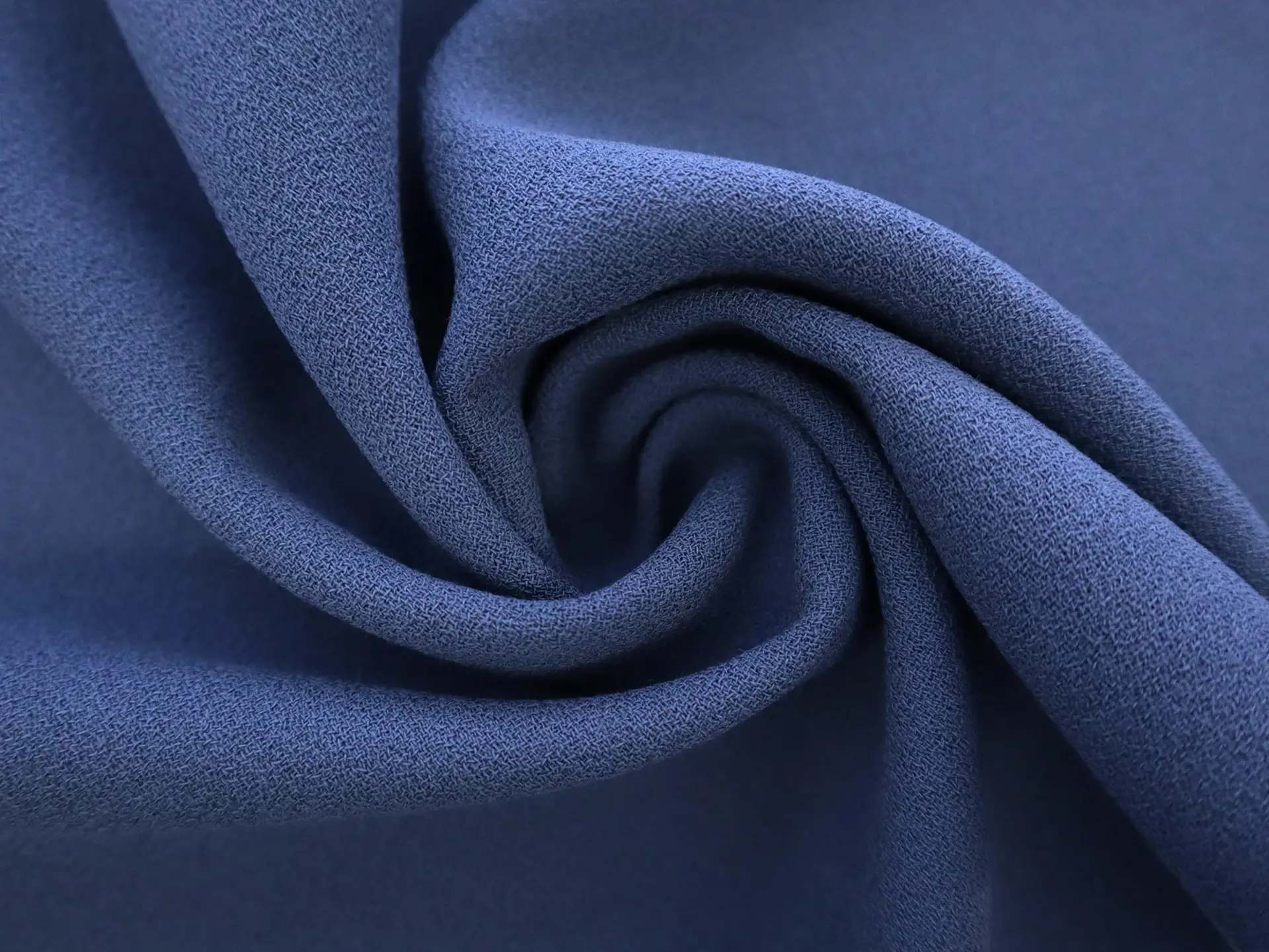 Italian Wool Crepe in Slate Blue