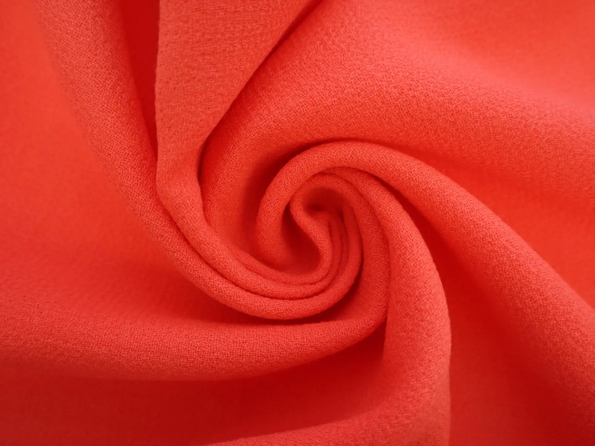 Italian Wool Double Crepe in Poppy