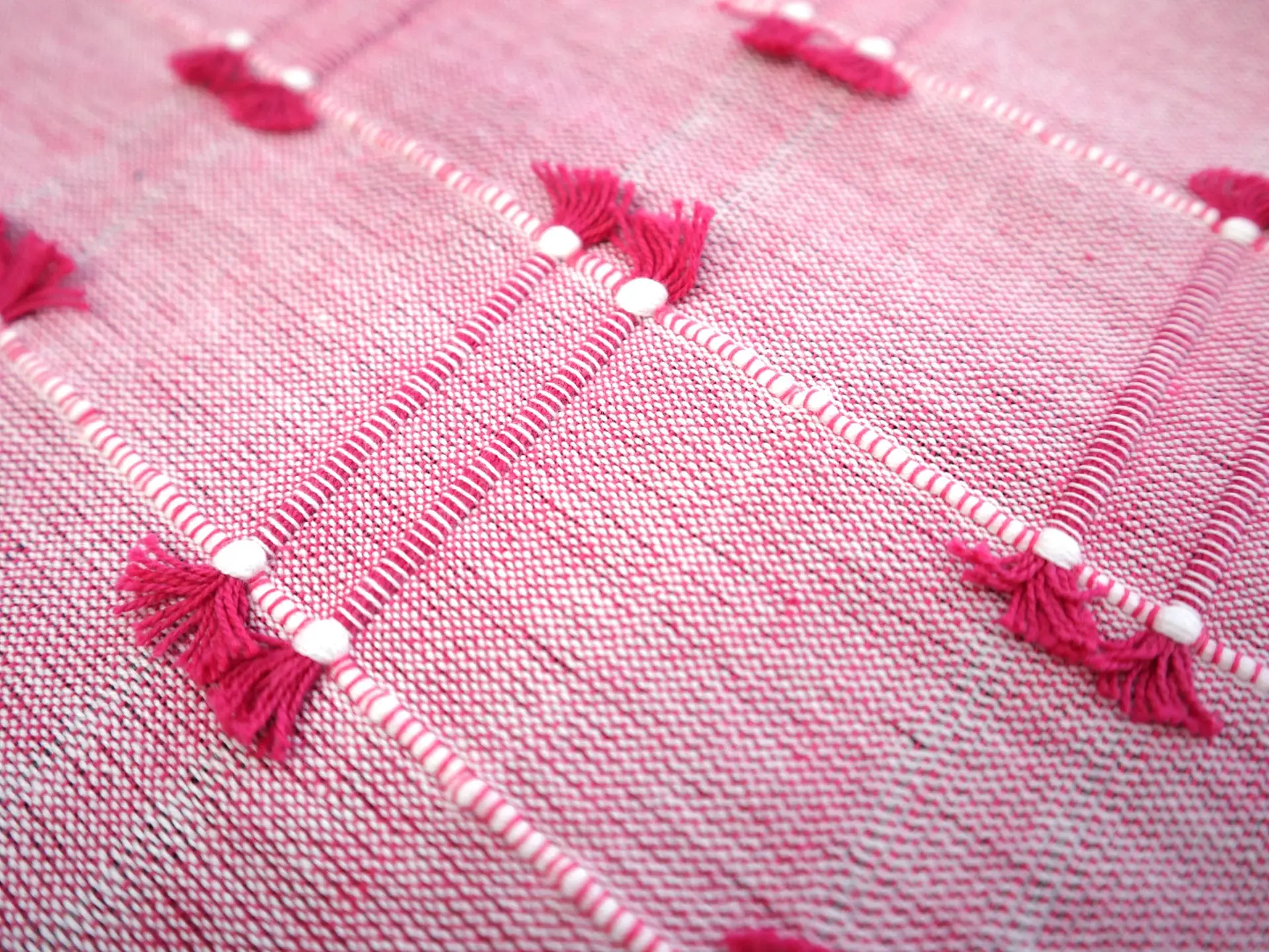 Cotton Novelty with Pink Tassles