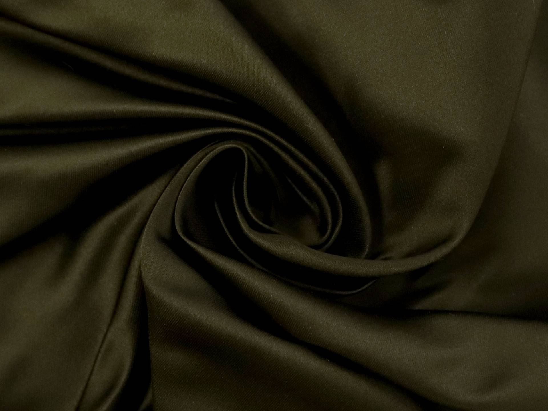 Silk and Rayon Duchesse Satin in Midnight Green