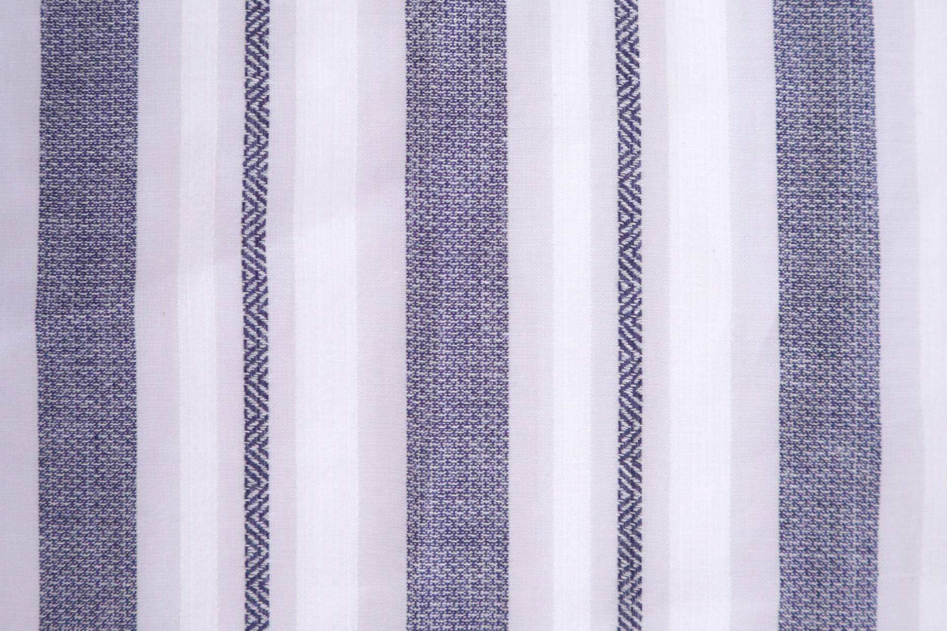 Cotton Novelty Stripe in White and Navy