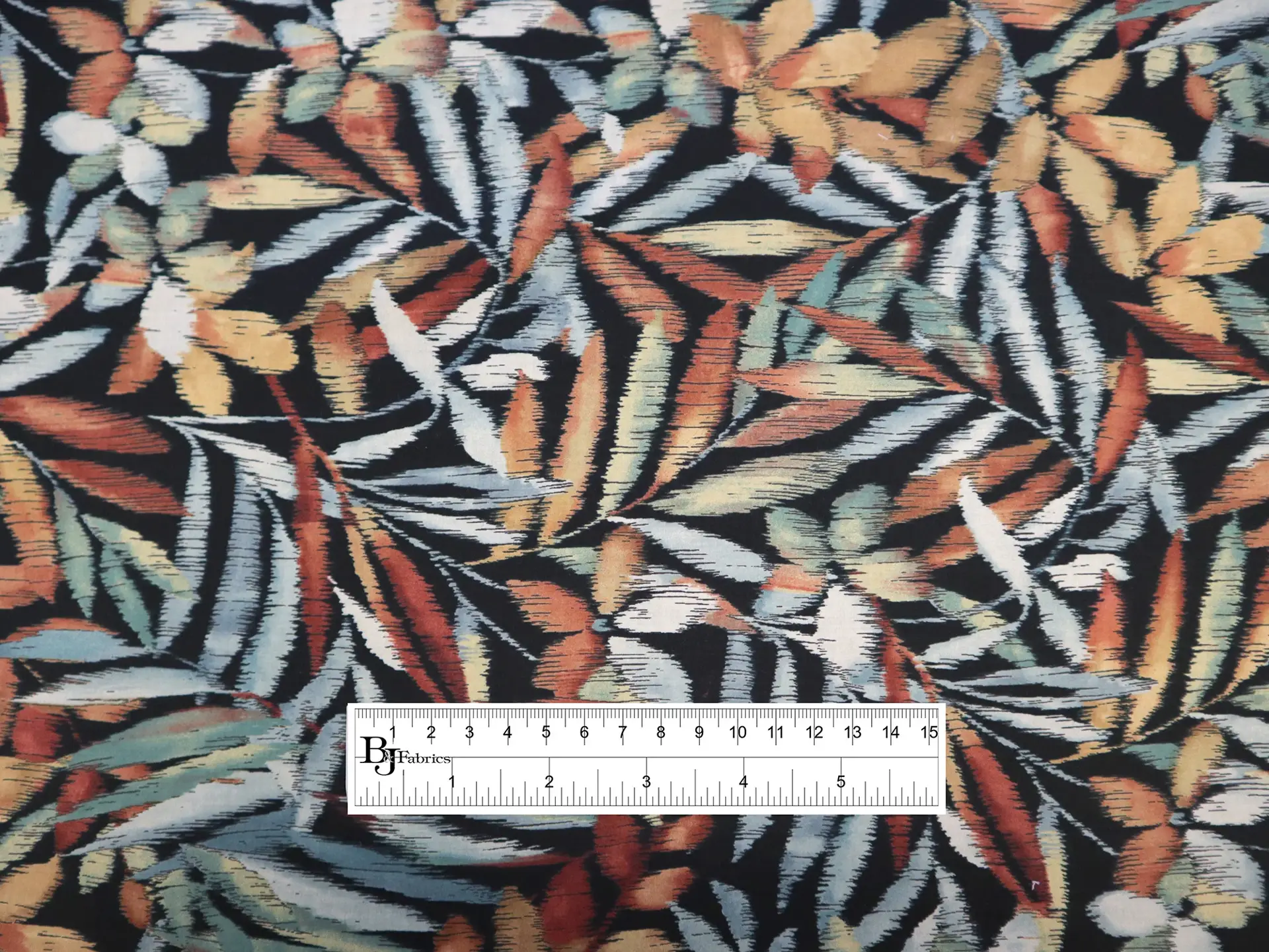 Pima Cotton Print with Leaf Pattern 
