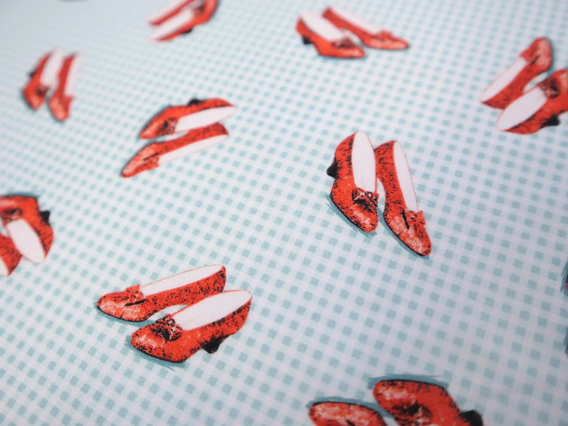 Cotton Broadcloth with Dorothy's Slippers Print