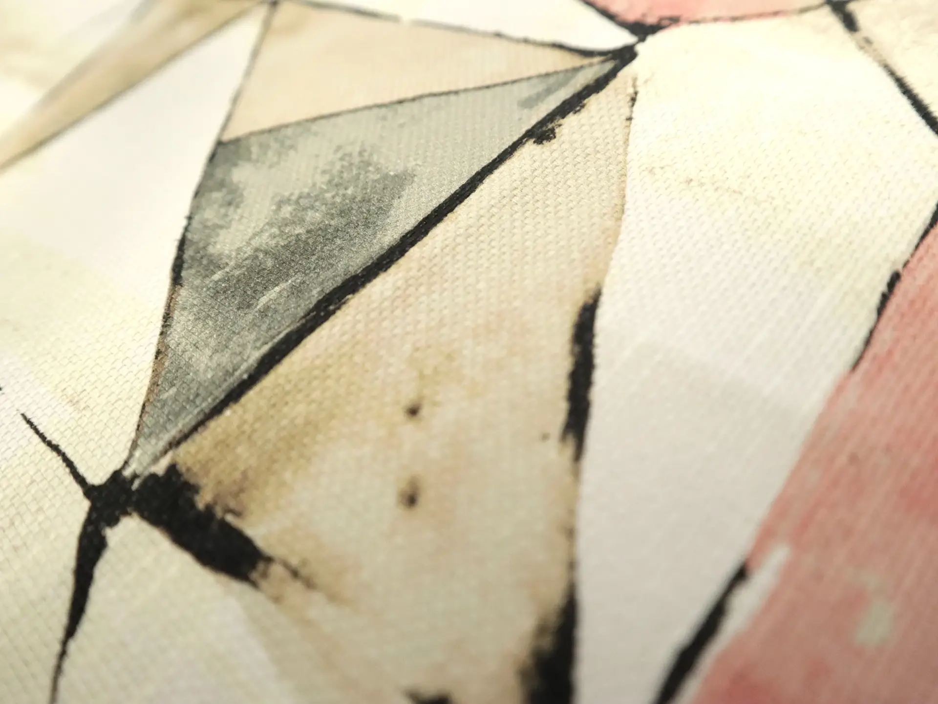 Linen and Cotton Upholstery with Stained Glass Print