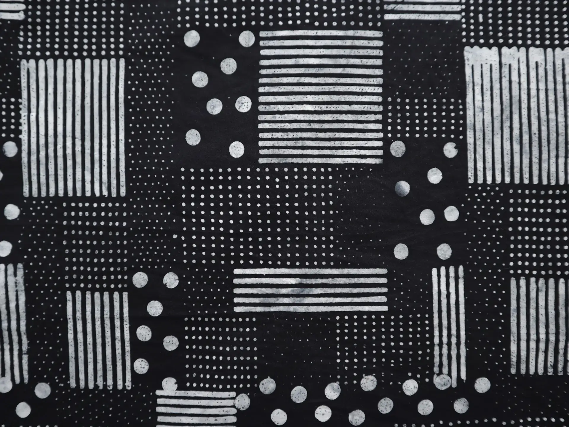 Cotton Batik with Patchwork Print