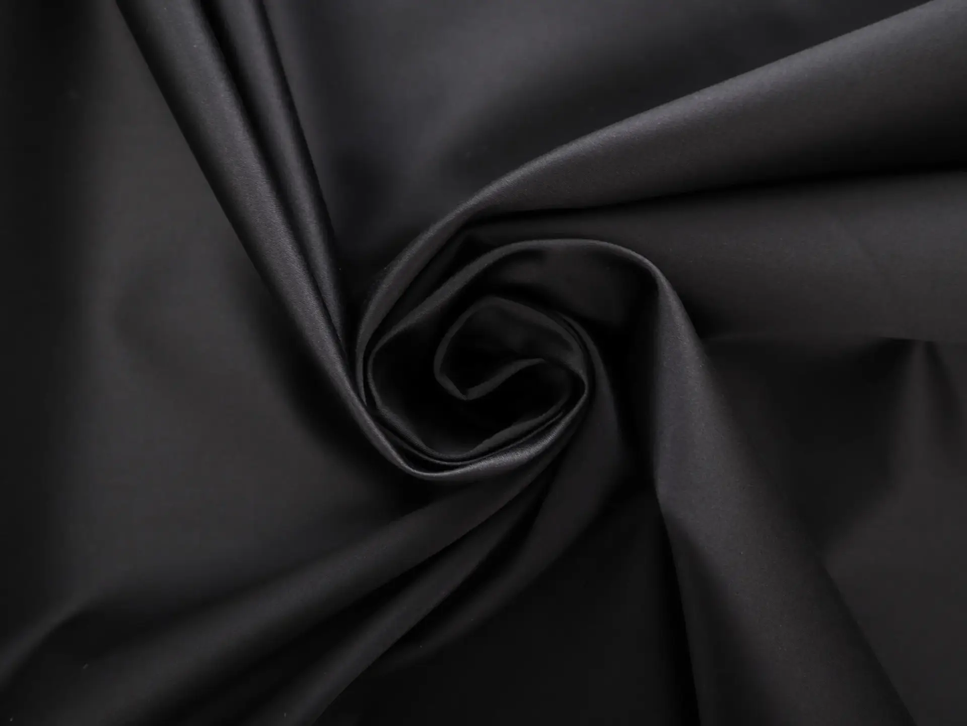 Heavy Cotton Satin in Black